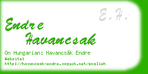 endre havancsak business card
