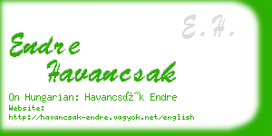 endre havancsak business card